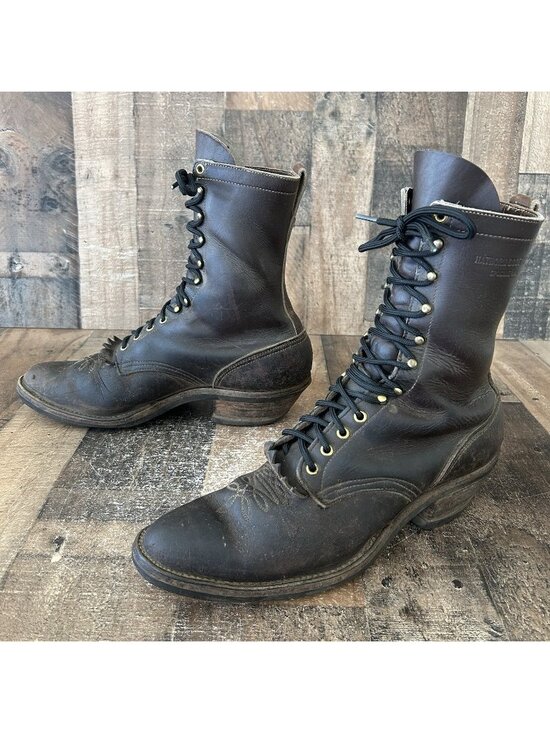 Whites Hathorn Vintage Kiltie Logger Packer Plain Toe Boots Mens 13 B main image 9